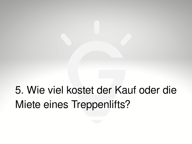 Treppenlift Kosten